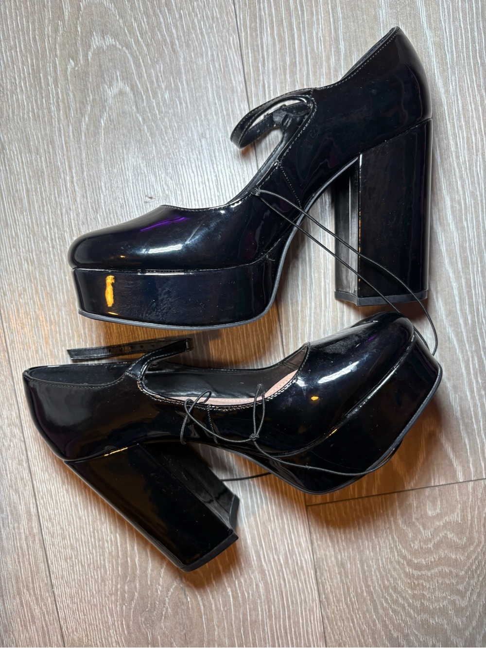 BCBGeneration Black Patent Platform Mary Janes